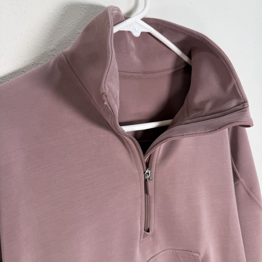 Lululemon Brushed Softstreme Half Zip Womens Sz 6 in Twilight Rose W3IDXS - Picture 2 of 7